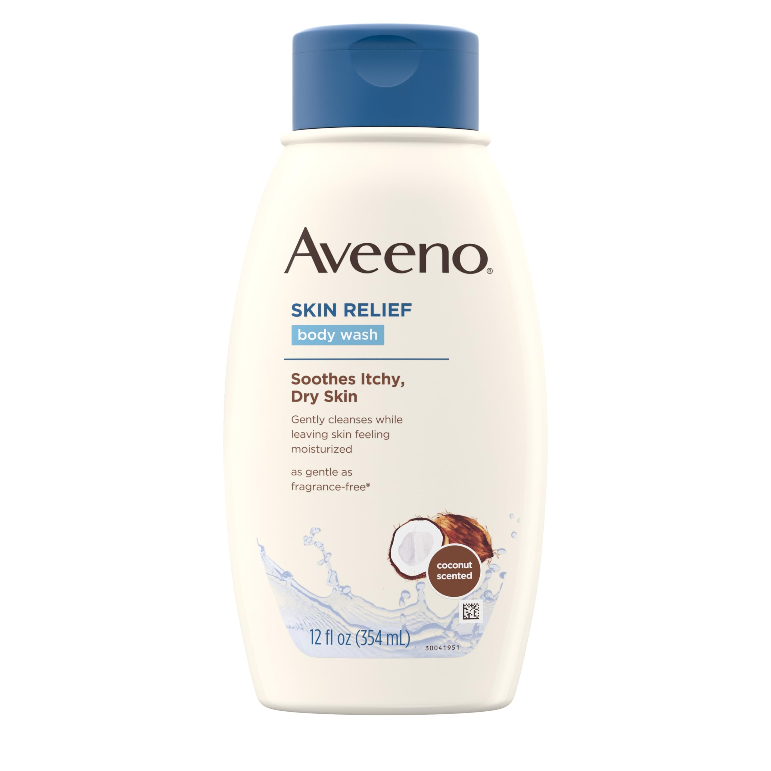 Aveeno Skin Relief Body Wash with Coconut Scent & Soothing Oat, Gentle Soap-Free Body Cleanser for Dry, Itchy & Sensitive Skin, 