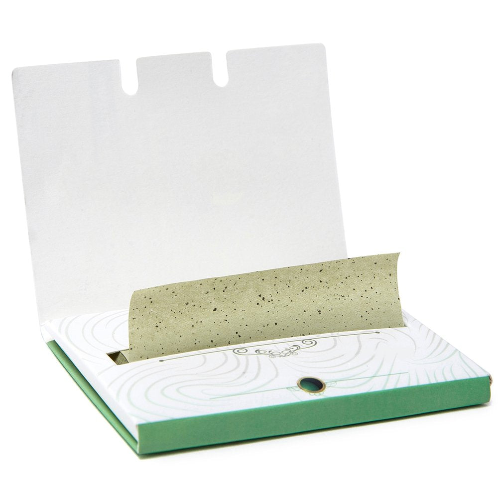 Natural Green Tea Oil Absorbing Tissues - 200 Counts In 2 Pack, Premium Face Oil Blotting Paper - Take 1 Piece Each Time Design