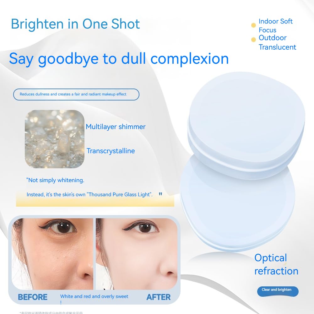 Sunscreen Compact Powder, Setting, Touch-up, Base Makeup, Sun Protection 4-in-1, SPF35 PA+++ with zinc oxide talc free Oil Contr