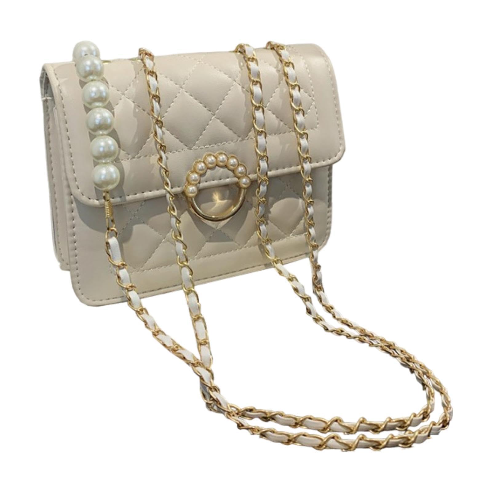 Snappsy Women Shoulder Bag Pu Leather Satchel Female Handbag For Party Birthday Work White 19Cmx5Cmx15Cm