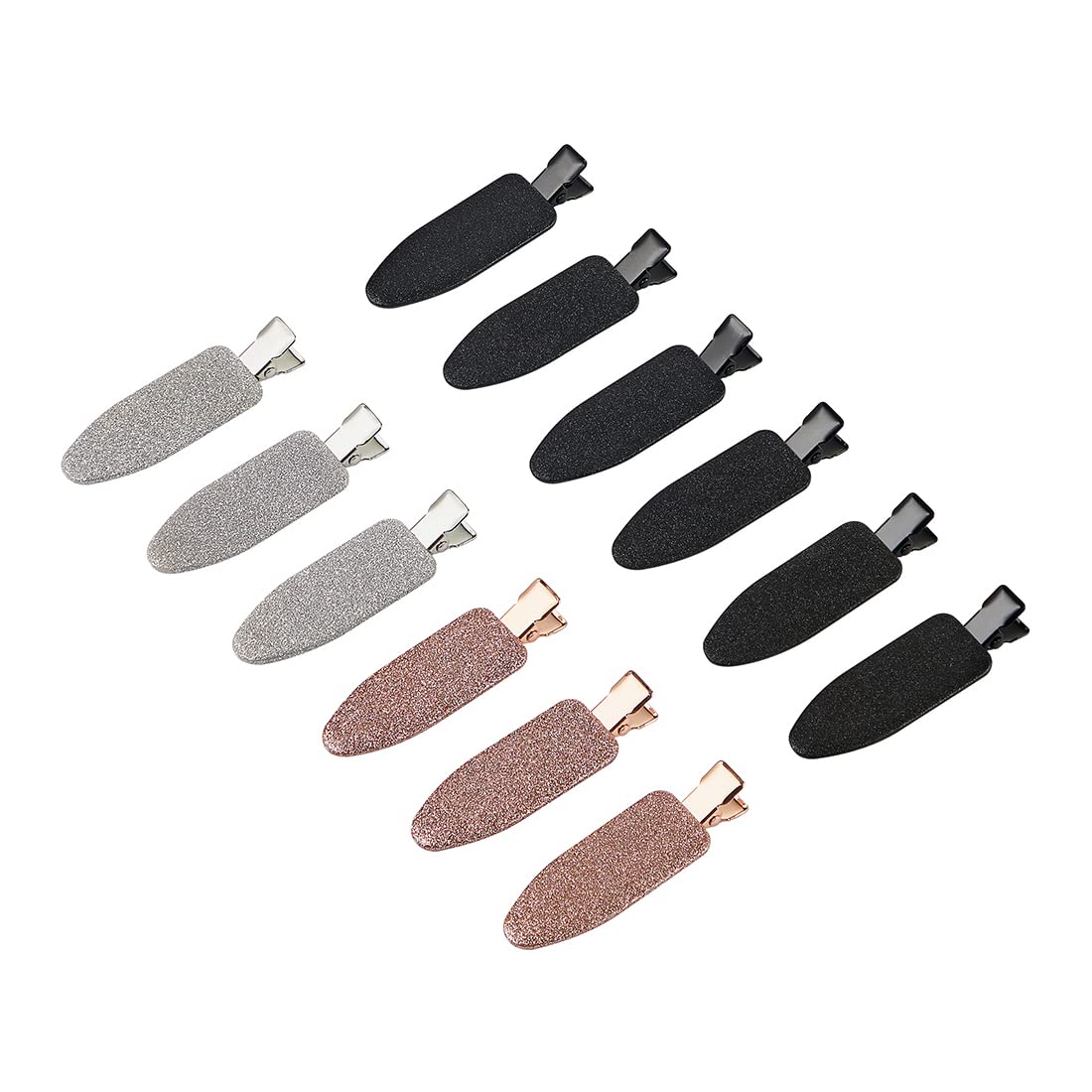 minihope 12 pieces No Bend Hair Clips, Curl Pin Clips, No Crease Hair Clips for Makeup Application,2022 style, non-slip.Hair won