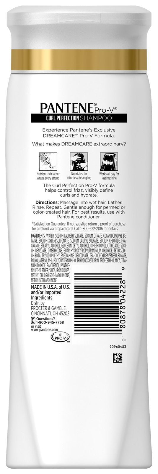 Pantene Pro-V Shampoo, Curl Perfection, 12.6 Ounce