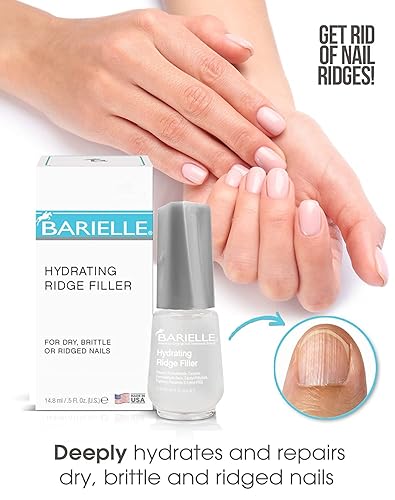 Barielle Hydrating Ridge Filler, With Silk Protein Fibers, Fill and Smooth Unsightly Nail Ridges, For Dry, Brittle or Ridged Nai