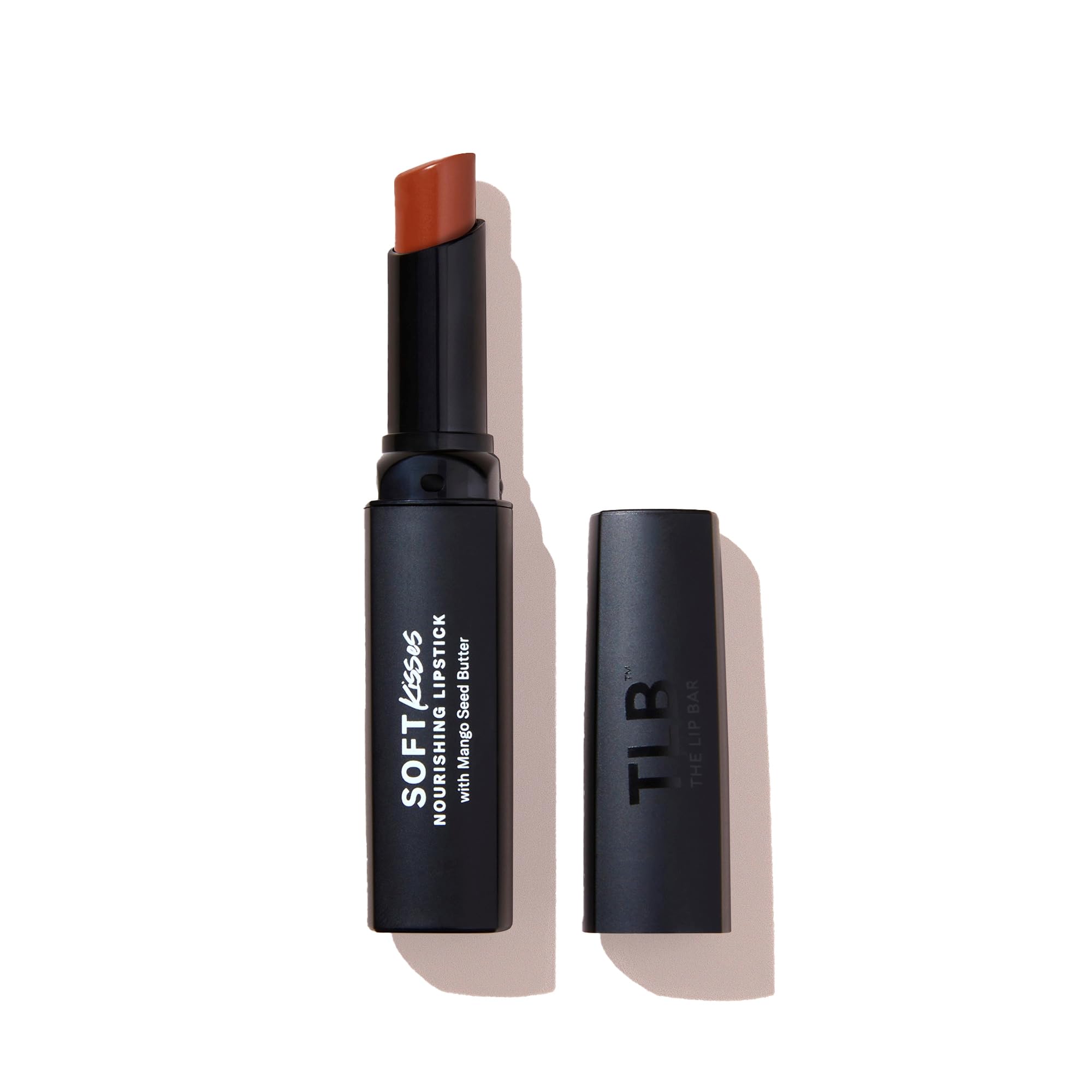 The Lip Bar Soft Kisses Nourishing Vegan Lipstick, with Moisturizing Mango Seed Butter, Satin Finish, Toasted  Medium Brown