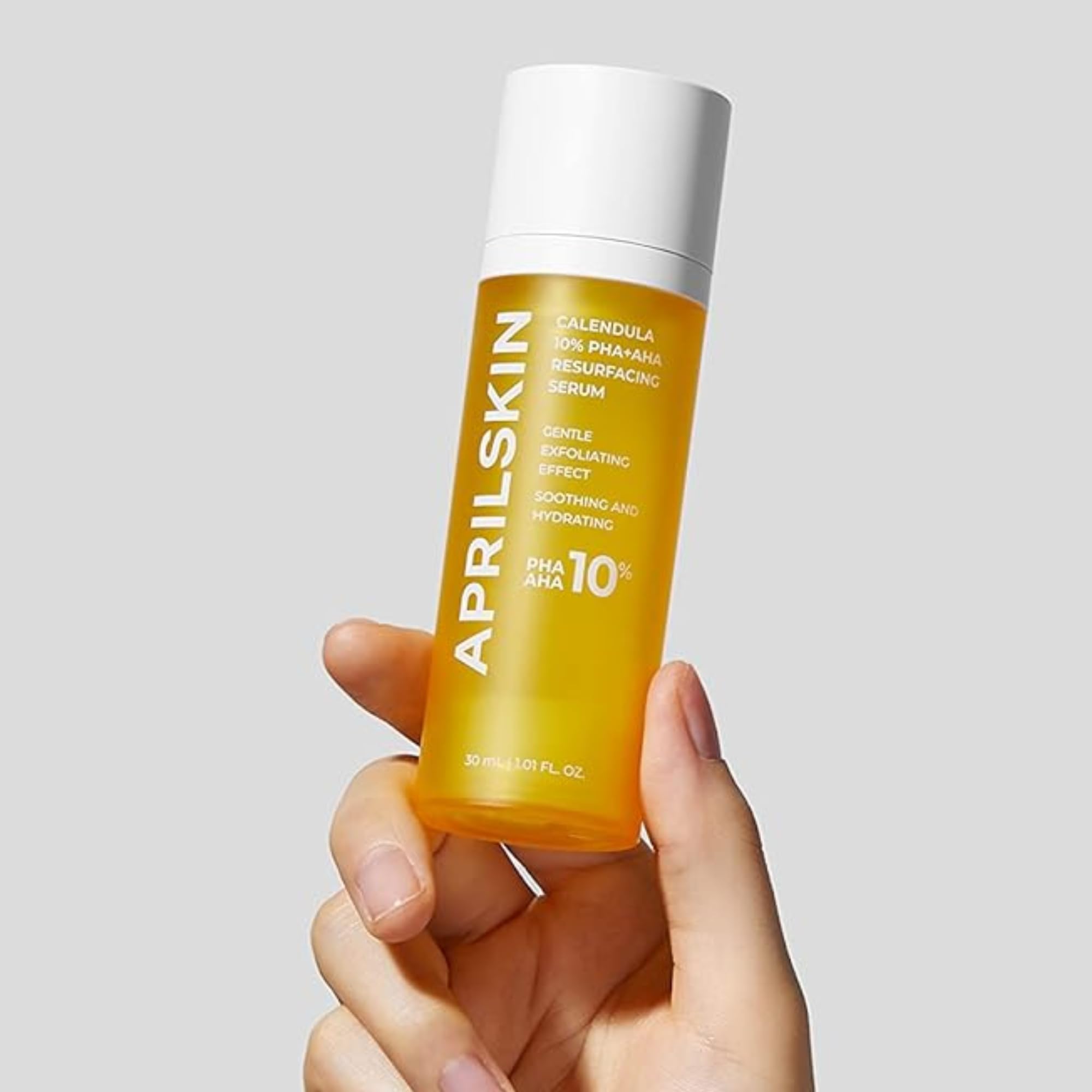 Aprilskin Calendula10% Pha+Aha Resurfacing Serum | Vegan, Cruelty-Free | Dry, Sensitive, Acne-Prone Skin