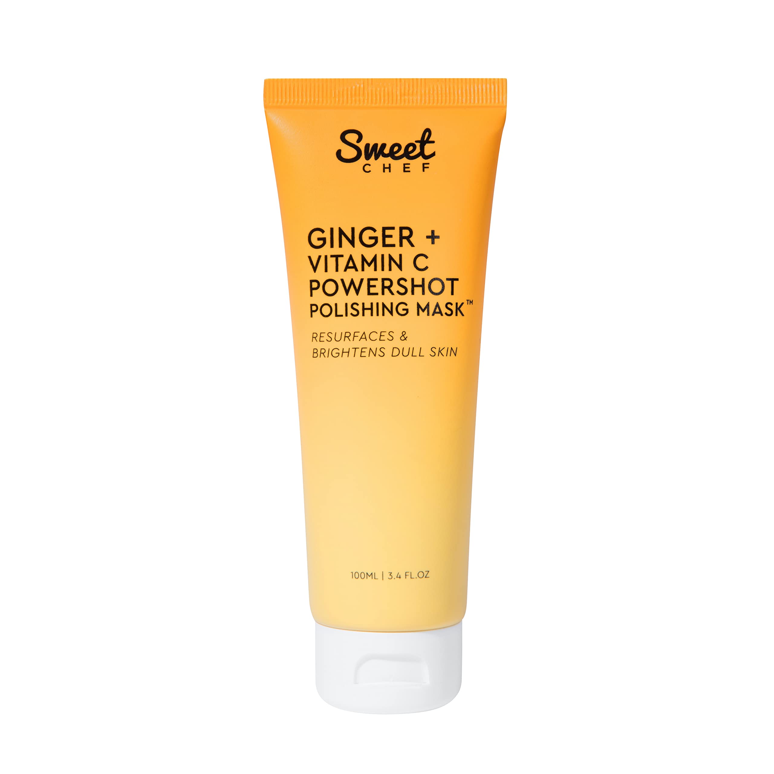 Sweet Chef Ginger + Vitamin C Powershot Polishing Mask - Brightening Face Mask for Dark Spots & Uneven Skin Tone + Maca, Rice Po