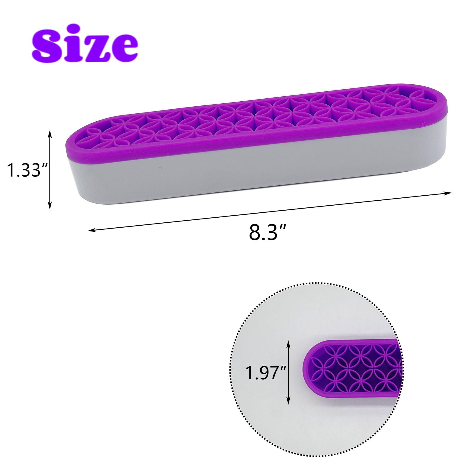 Tang Song 1 Pcs Silicone Make Up Brush Holder Cosmetic Storage Box Desktop Organizers (Purple)