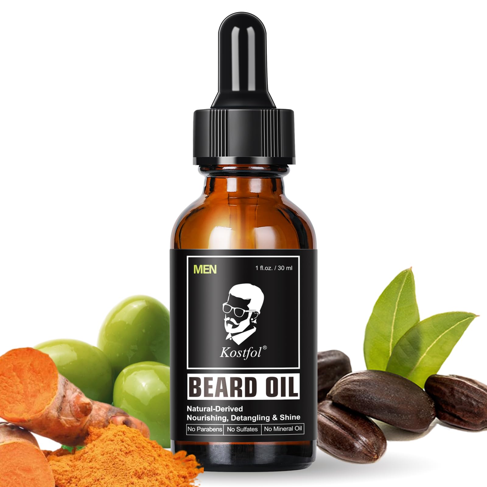 NUSPA NUSPA Nourishing Detangling Beard Oil Daily Treatment Naturalderived,Infused with Olive Fruit Oil Jojoba Seed Oil Ultra N