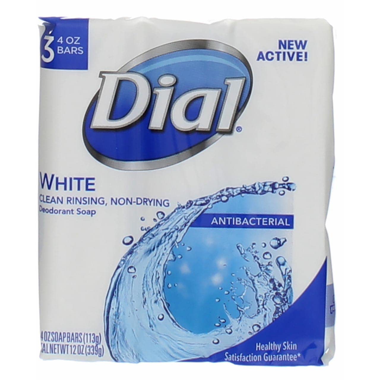 Dial Clean And Refresh Antibacterial Deodorant Bar Soap, White  4 oz, 6 Bars (Presentation May Vary)