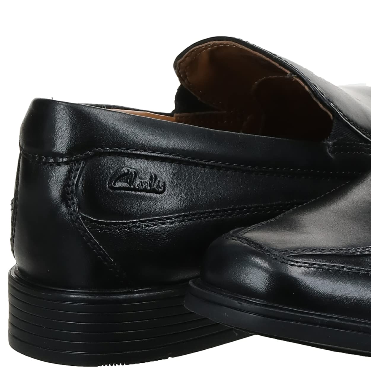 clarks Mens Tilden Free, Black Leather, 8 W