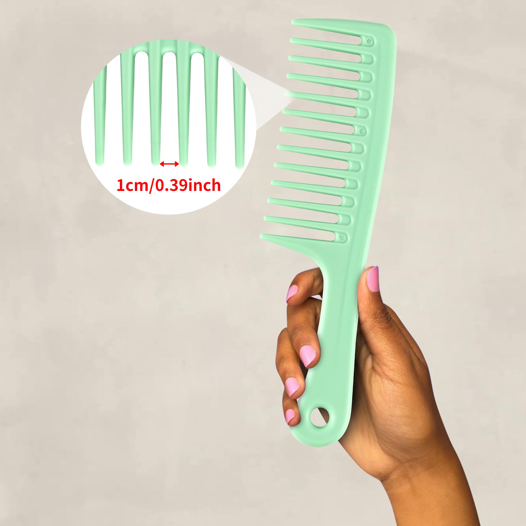 Hyoujin Two Set Large Wide Tooth Comb Detangling Wet Or Dry Hair, Shower Comb For Women, Men, Hair Styling Brush For Black Natur