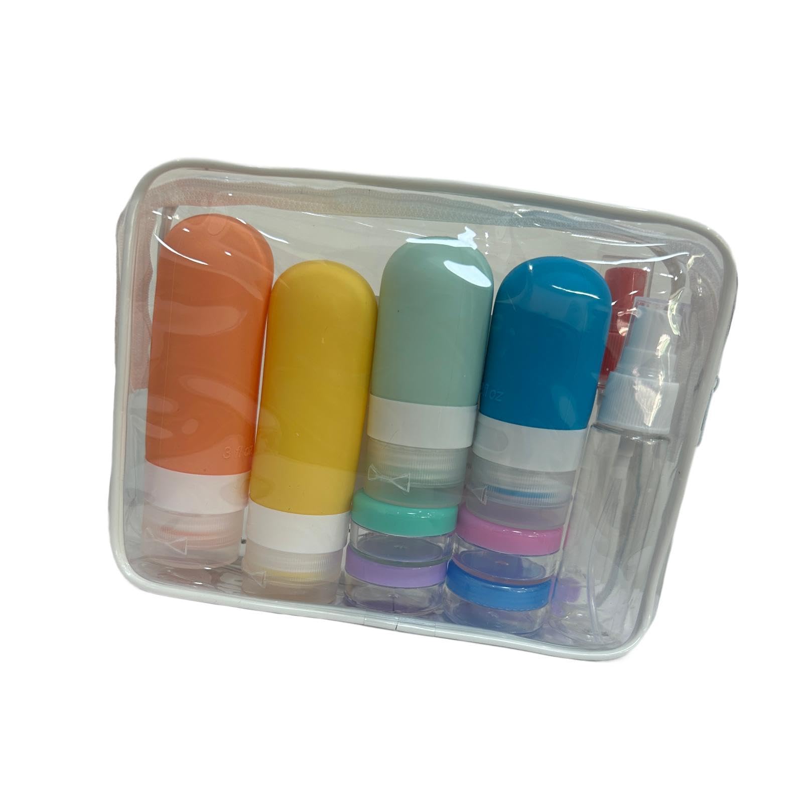 The Style Sutra 16Pcs Travel Bottles Multipurpose Containers For Eye Cream Cosmetics Shampoo Yellow|16 Refillable Bottles,| Trav