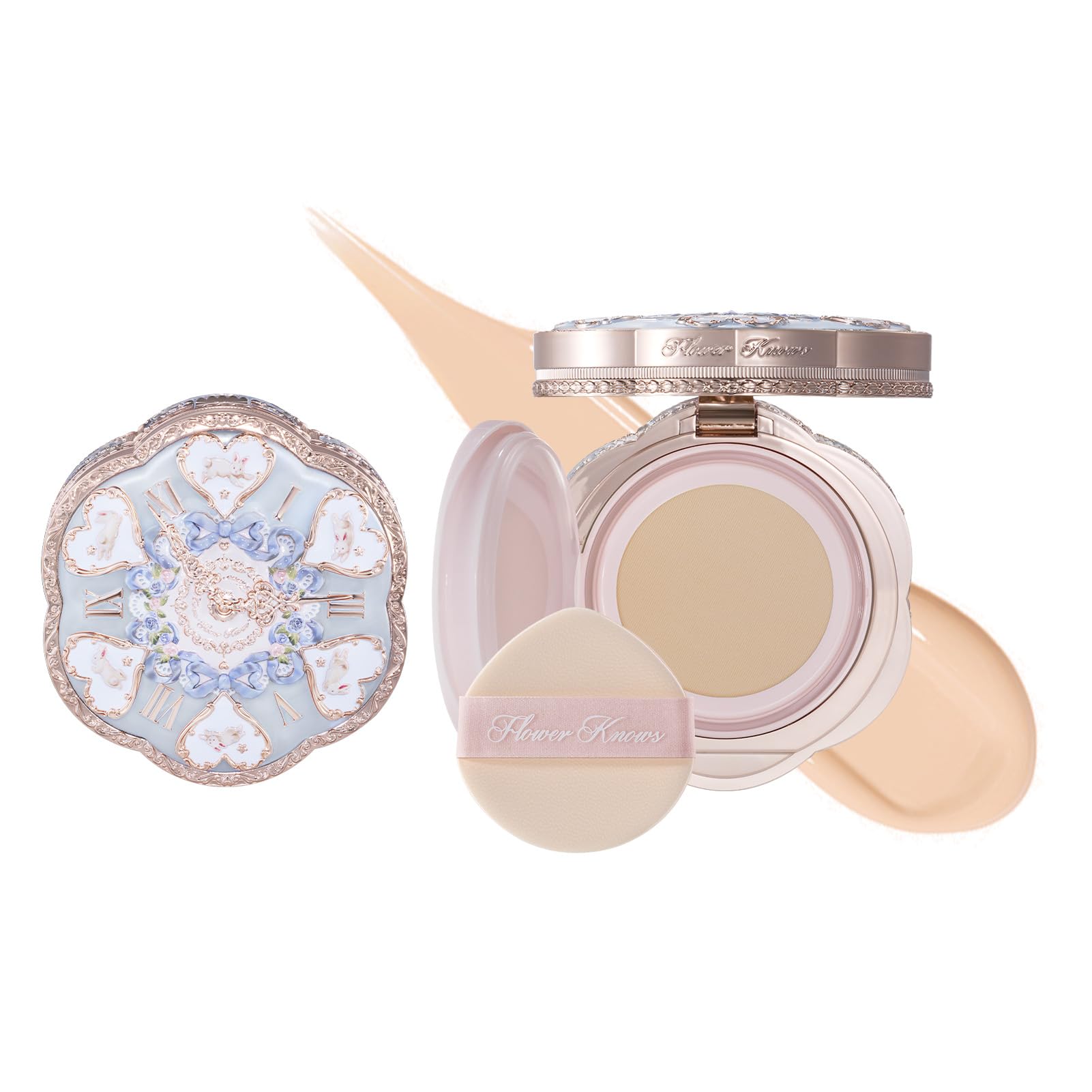 Flower Knows Bunny Garden Collection Cushion Cream Foundation (W03 Warm Ecru, 0.56 Oz)