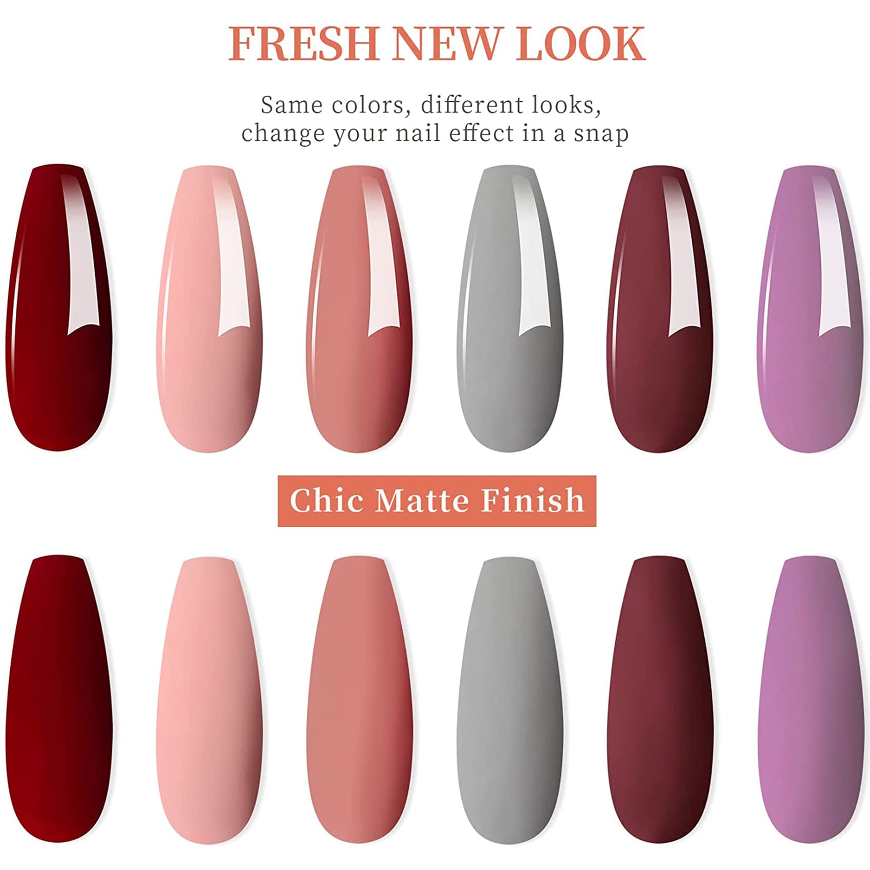 Maychao Matte Gel Top Coat, 15Ml Gel No Wipe Matte Top Coat Soak Off Nail Lamp Gel Nail Polish Matte Finish Long Lasting For Hom