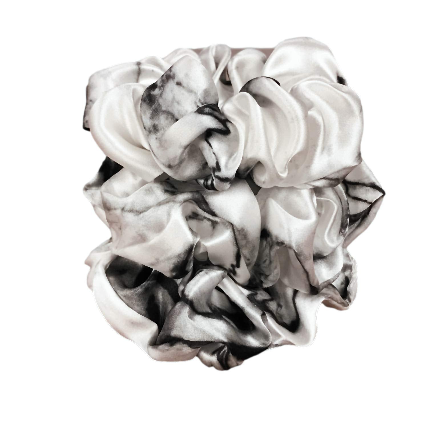 Celestial Silk Mulberry Silk Scrunchies for Hair (Marble)