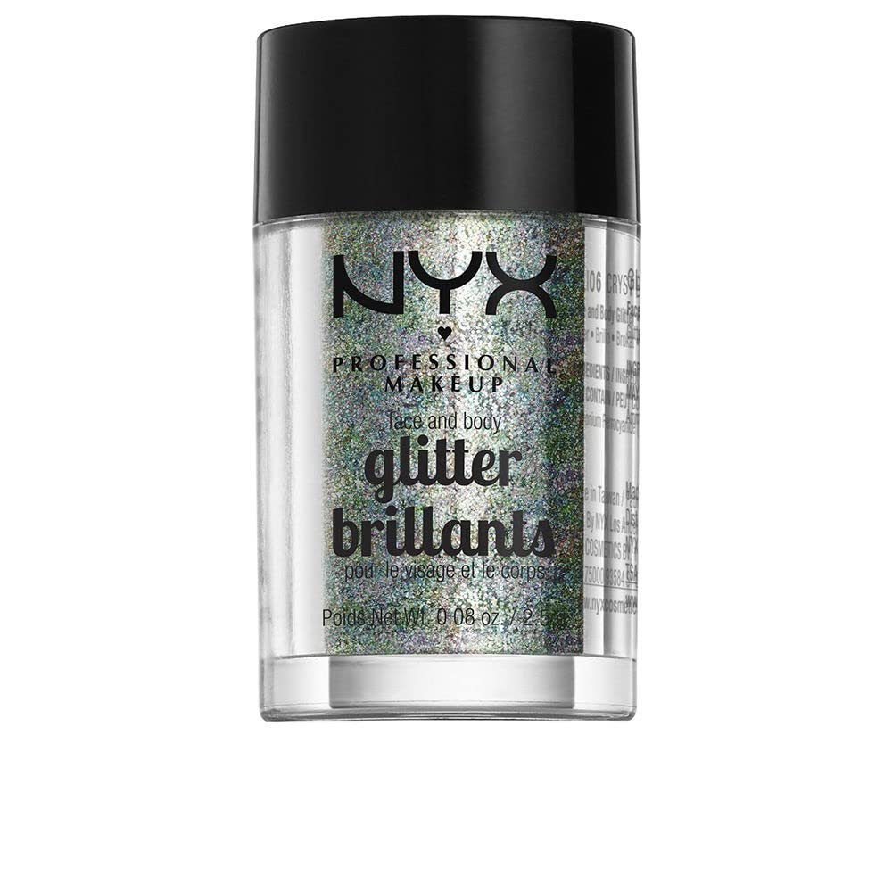 NYX PROFESSIONAL MAKEUP Face & Body Glitter, Crystal