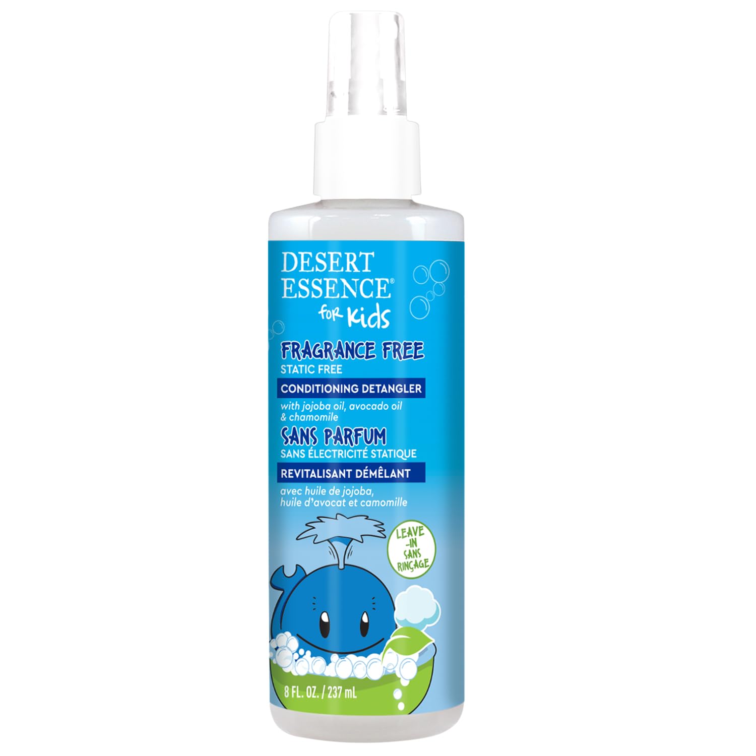 Desert Essence Kids Conditioing Detangler Spray 8.0 fl oz - Vegan, Gluten-Free. Cruelty-Free - Leaves hair smooth, shiny and eas