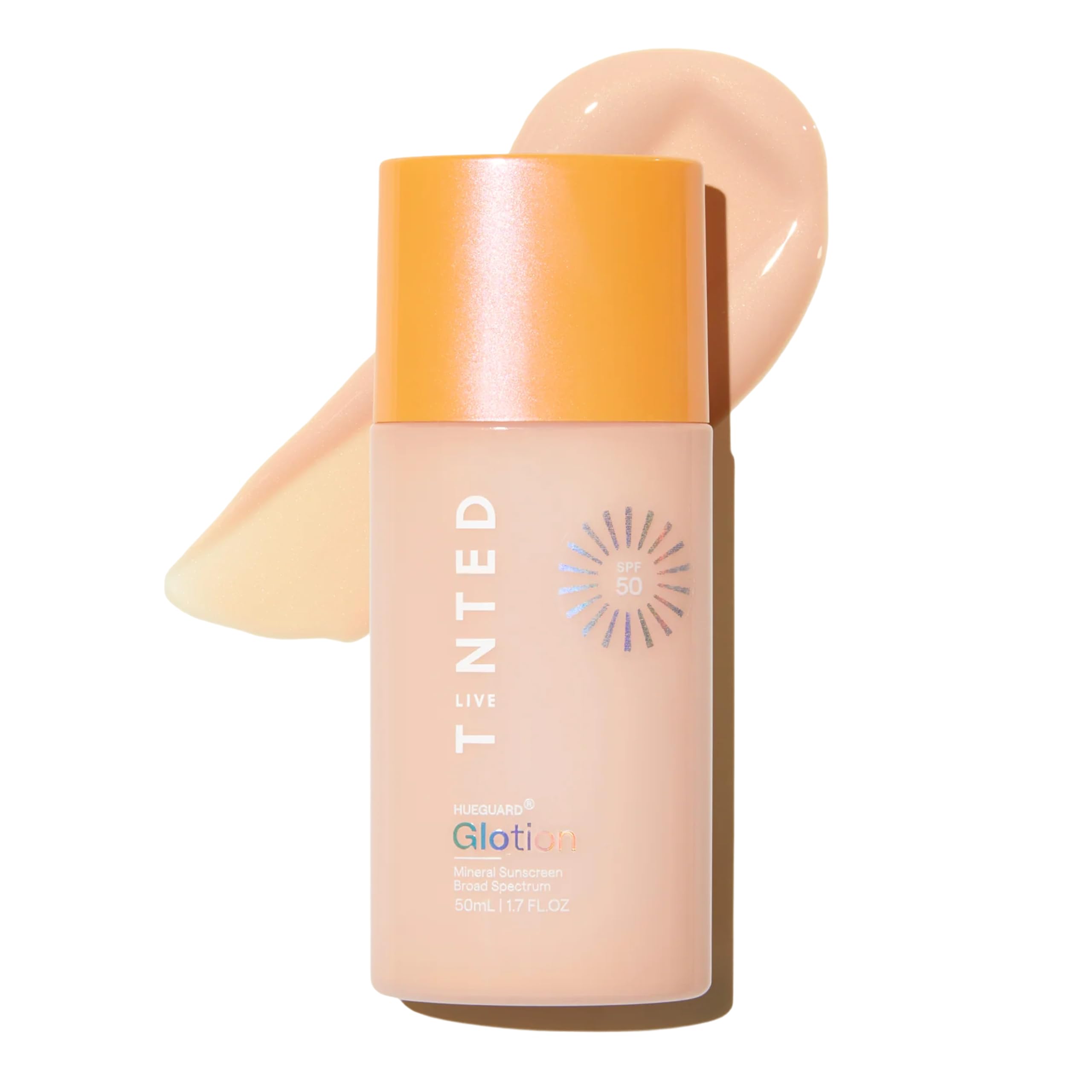Live Tinted Hueguard Glotion Mineral Tinted Sunscreen For Face SPF 50 - Lightweight Fragrance-Free Sunscreen - Clean & Vegan Pri