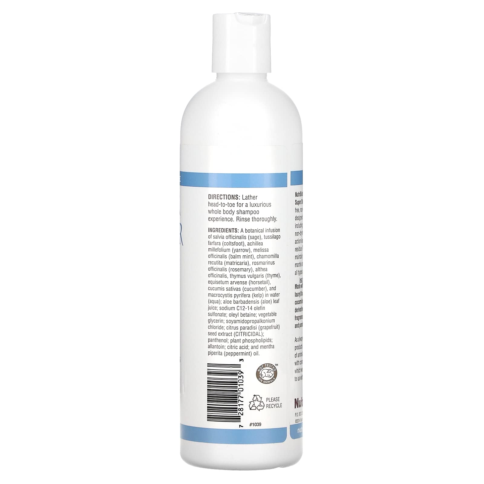 Nutribiotic Super Shower Gel, Fragrance Free, 12 Fluid Ounce