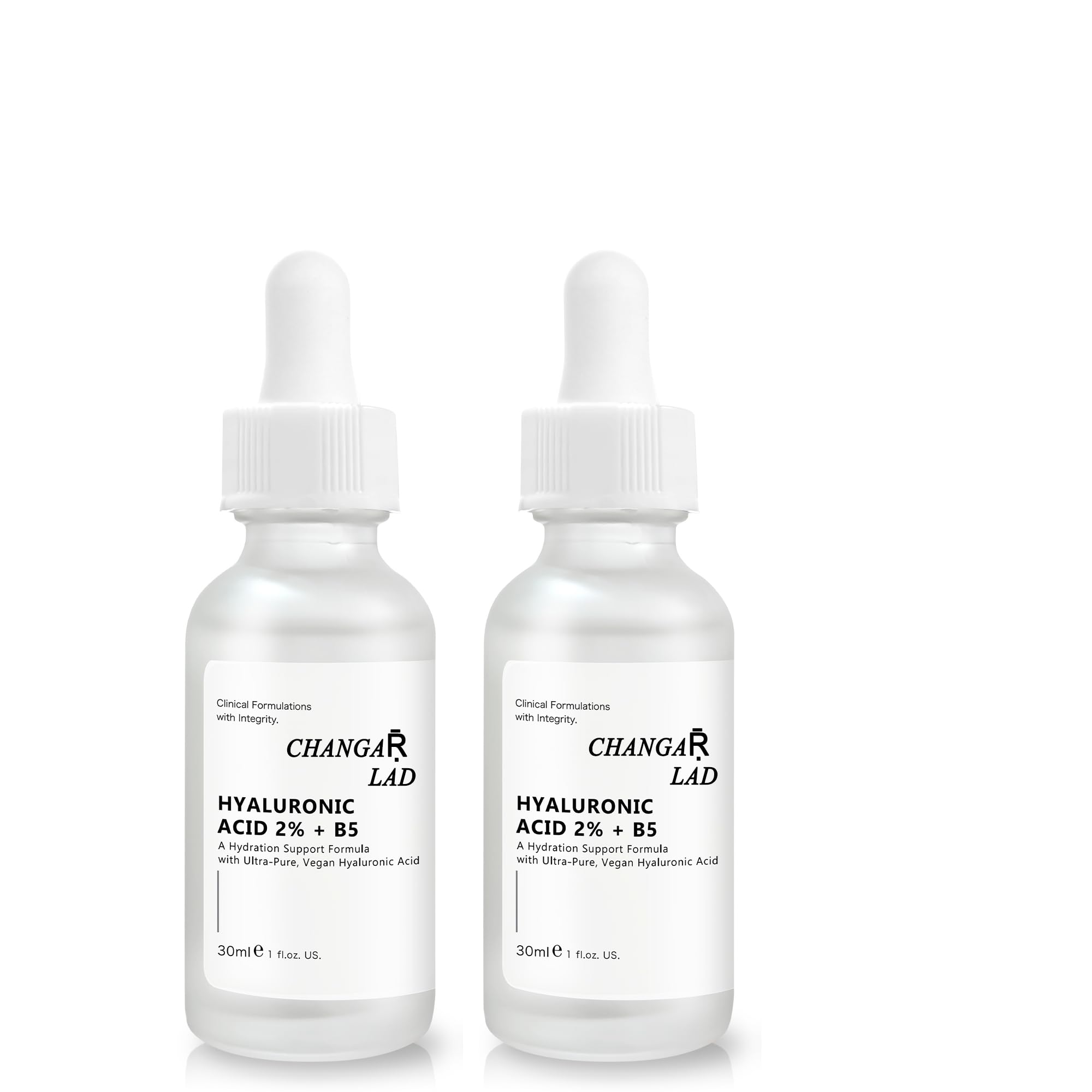 Hyaluronic Acid 2% + B5 Hydration Support Formula, Hyaluronic Acid Serum For Face - Large 30ml/1oz, 2Pcs