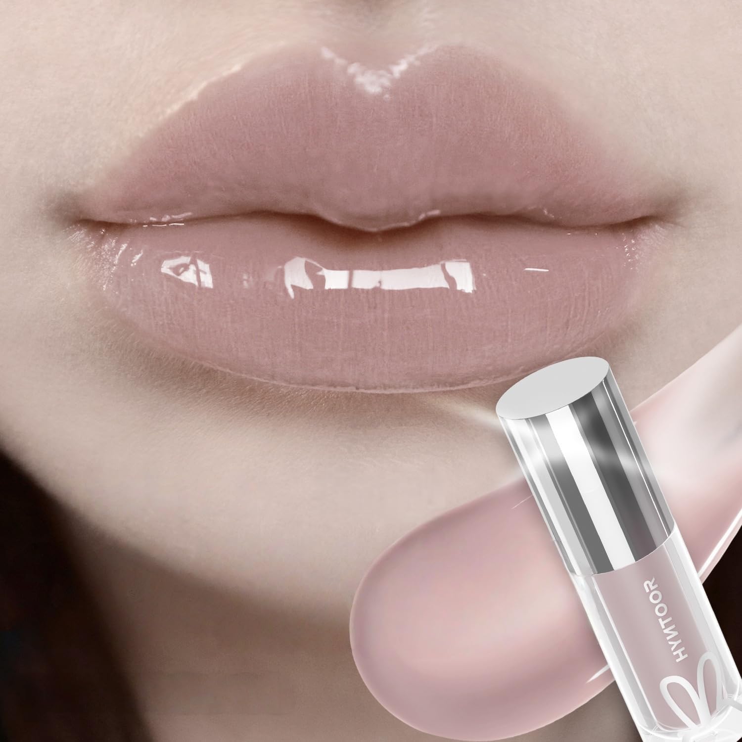 CYAYLM HYNTOOR Metallic Lip Gloss, Mirror Finish, Black and Silver Gray, Long-Lasting Gothic Makeup, Reflective Fragment Pioneer