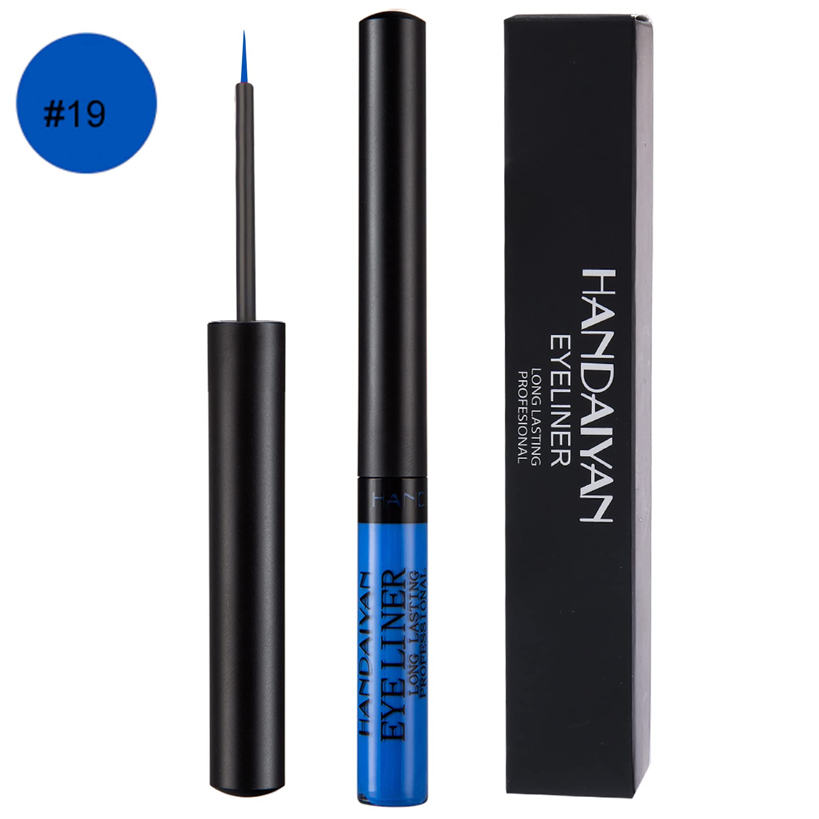 Dekrion Liquid Eyeliner, Matte Colored Eyeliners, Blue Eyeliner, White Black Red Brown Green Purple Waterproof High-Pigmented Co