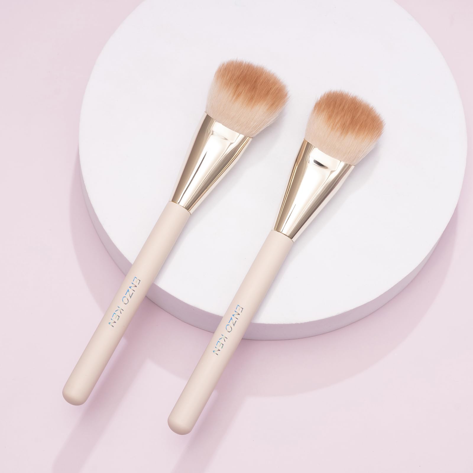 Enzo Ken Angled Blush Brush, Blush Makeup Brush, Detail Blush Brush, Fluffy Blush Brush For Cheeks, Contour Makeup Brushes, Powe