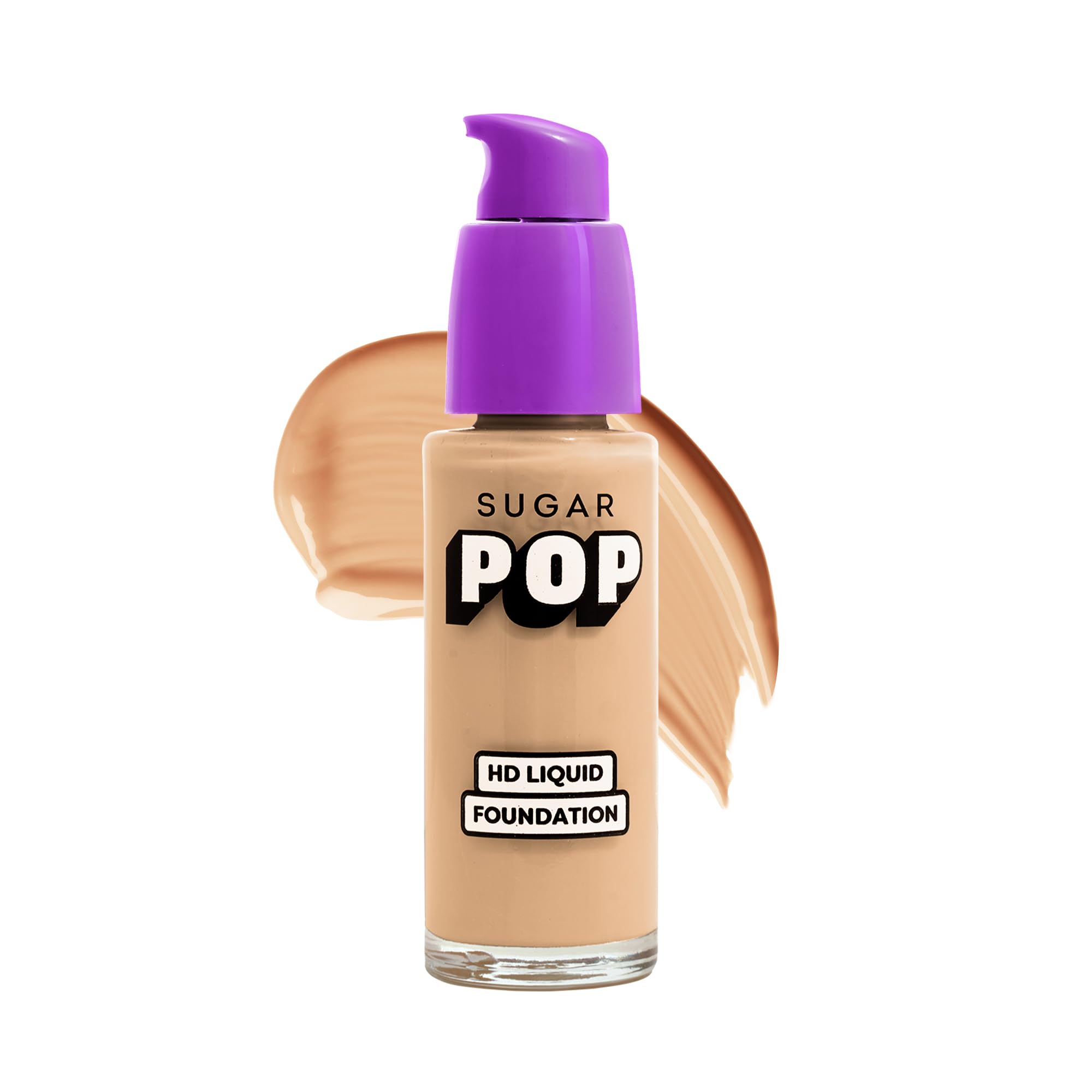 Sugar Pop Hd Liquid Foundation With Spf 30 | Lasts Upto 16Hrs | Full Coverage | Water-Resistant | Matte Finish | 30Ml - 11 Apric