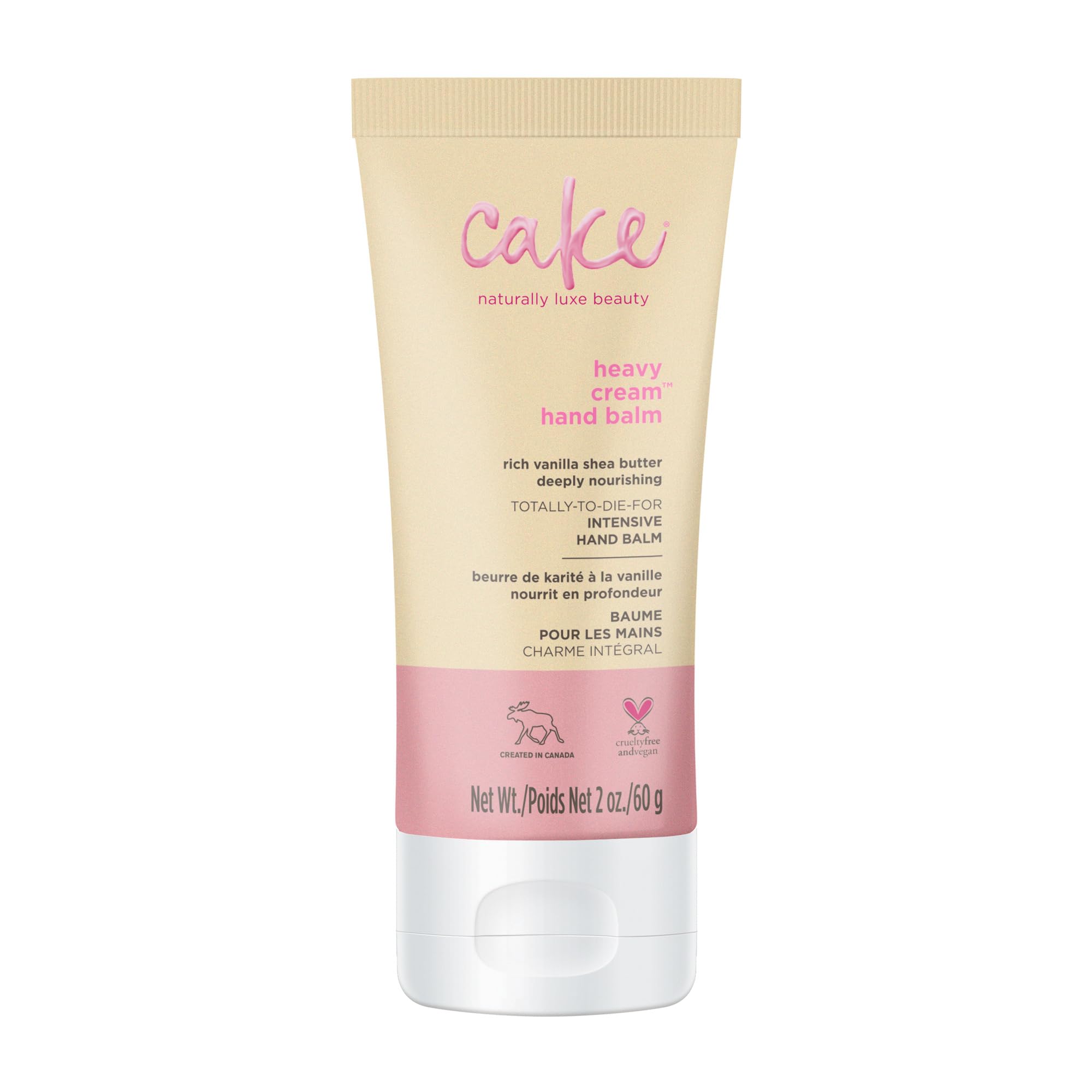 Cake Beauty Hand Cream, Heavy Cream - Intensive Hand Repair Balm - Rich Moisture - Shea Butter & Aloe Vera - For Dry Hands - Tra