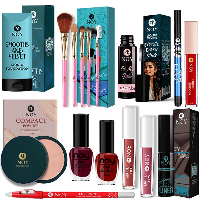 Noy Complete Makeup Kit Waterproof Makeup Set For Women And Girls Pack Of 16