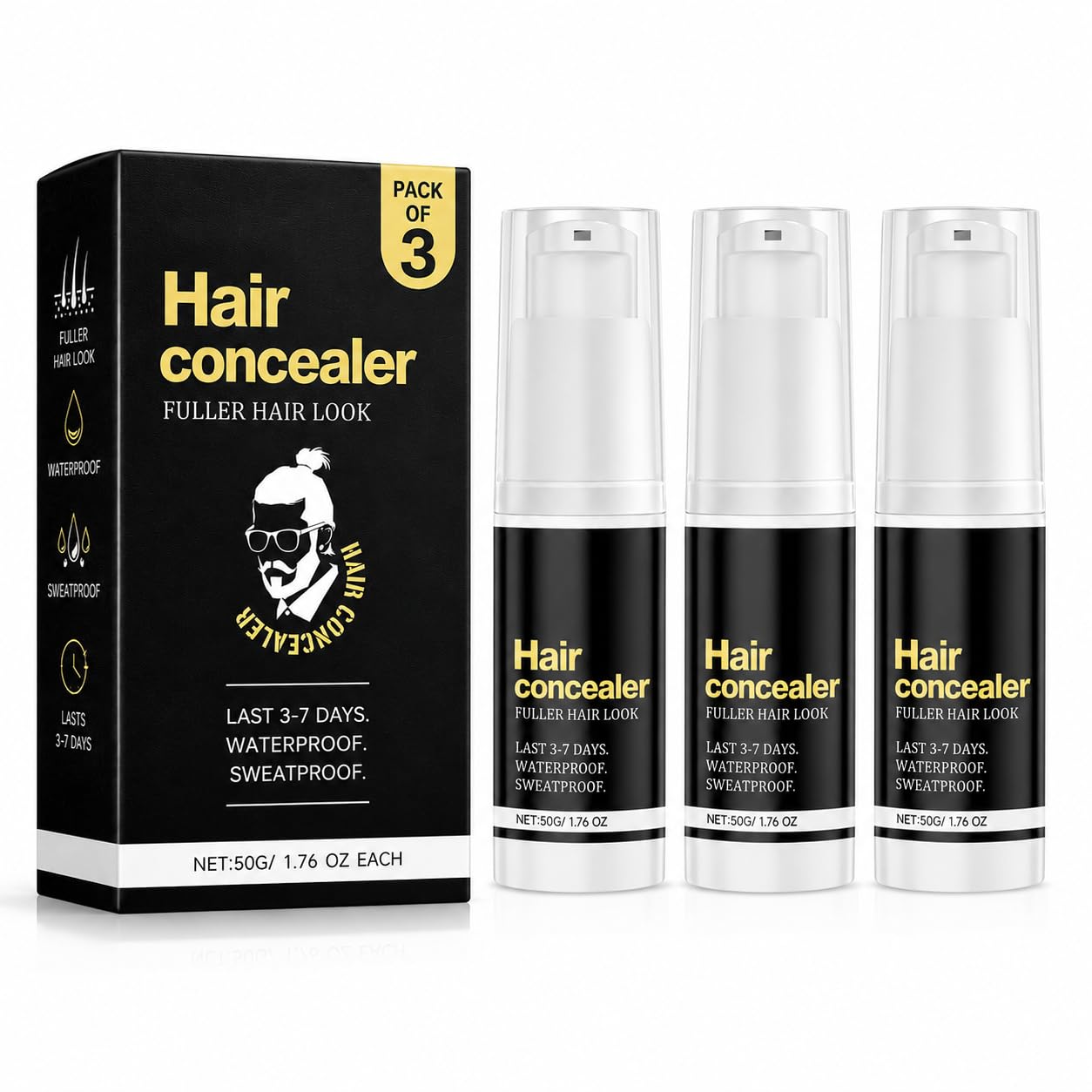 Herbs Wealth Hair Concealer, 1.76 oz, Pack of 3