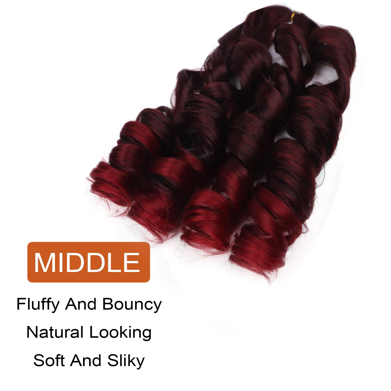 French Curly Braiding Hair Pre Stretched 22 Inch 8 Packs Curly Braiding Hair French Curl Crochet Braids Wavy Crochet Hair With C
