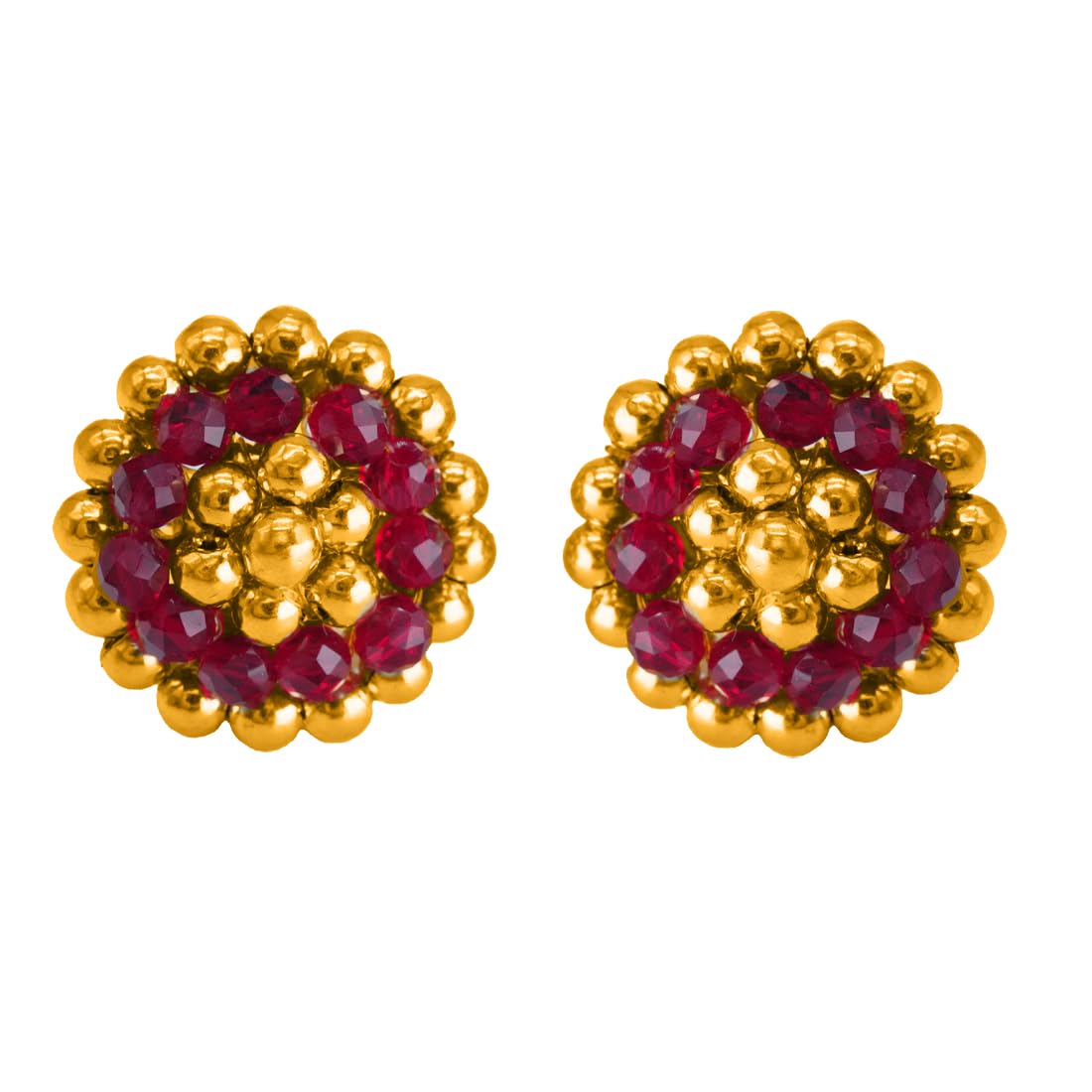 P.C. Chandra Jewellers 22Kt (916) Yellow Gold Thushi Stud Earrings For Women | Traditional Design
