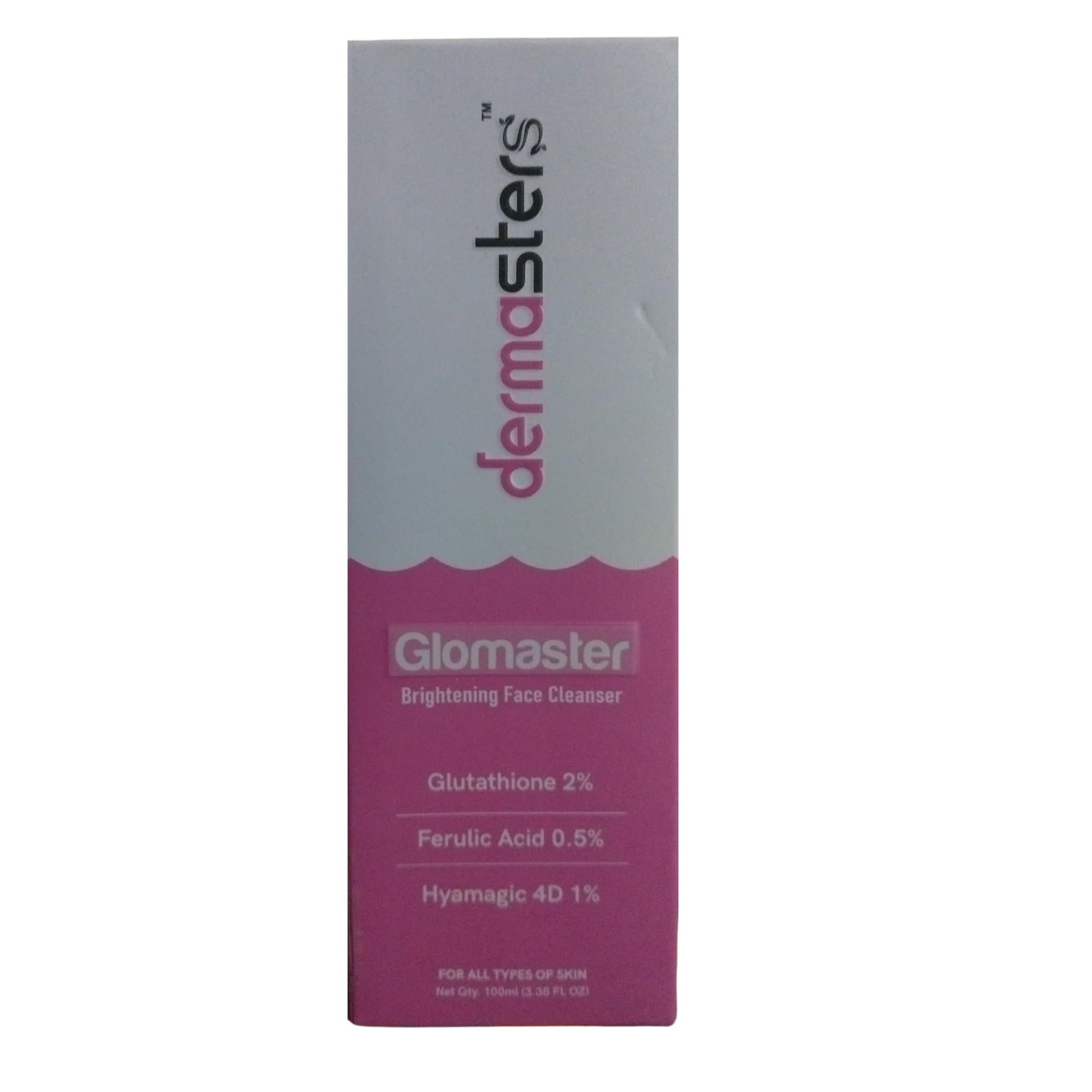 Dermasters Glomaster Brightening Face Cleanser With Glutathione 2% Ferulic Acid Hyamagic 4D 100Ml