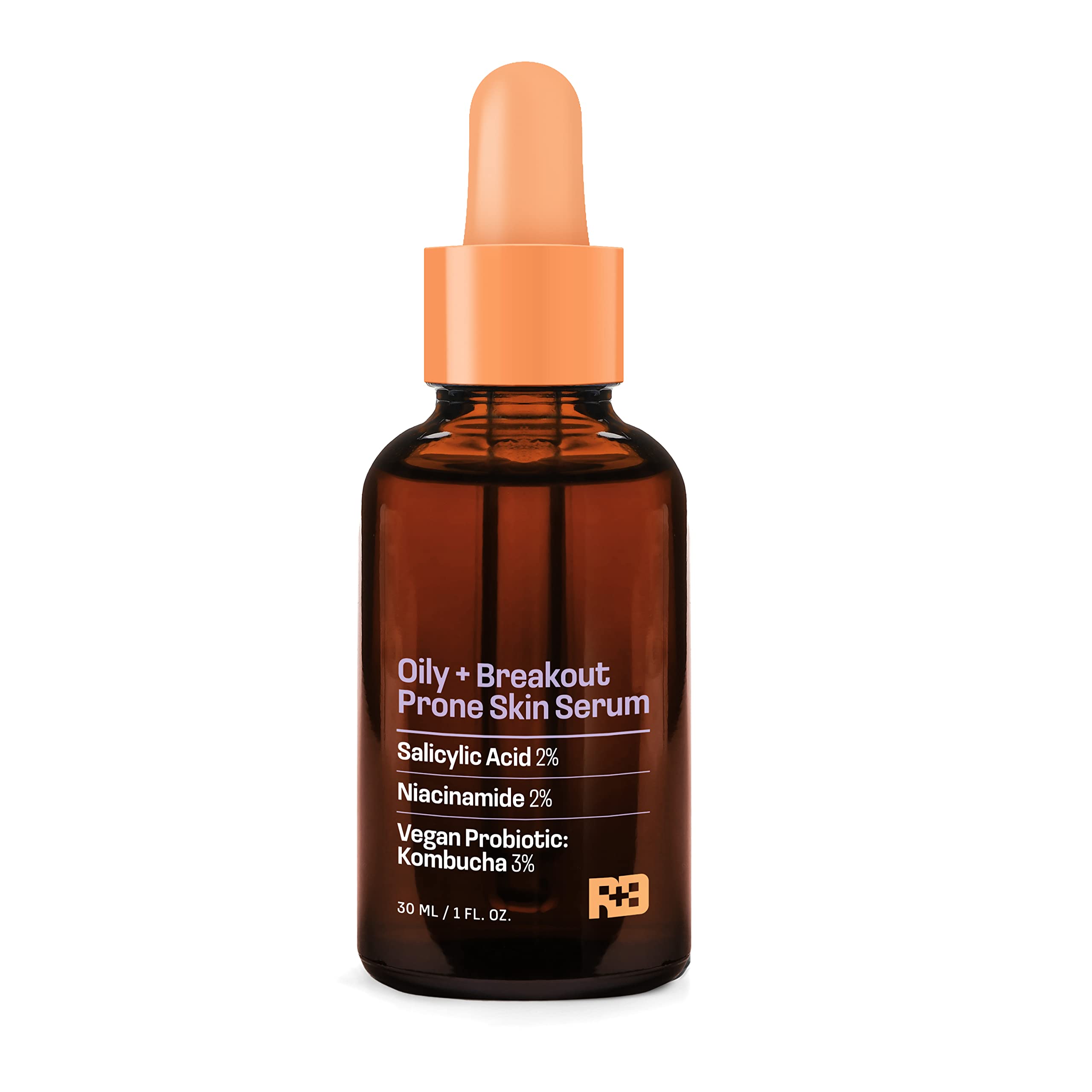 Real Basic Skin Serum for Oily Skin and Breakouts with Salicyclic Acid, Niacinamide & Vegan Probiotic Kombucha 1 oz. - Salicylic