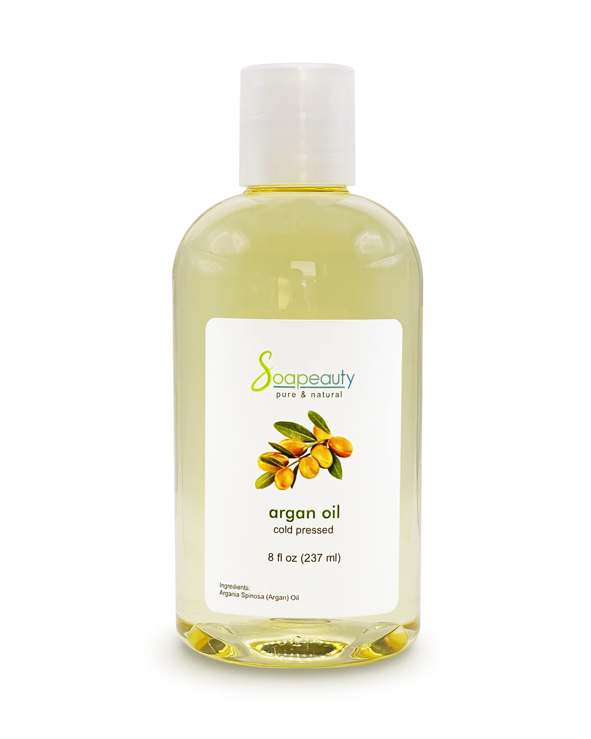 Soapeauty ARGAN OIL | 100% Natural & Pure | Cold Pressed & Deodorized | Carrier for Essential Oils, Face, Body and Skin Care, Ha
