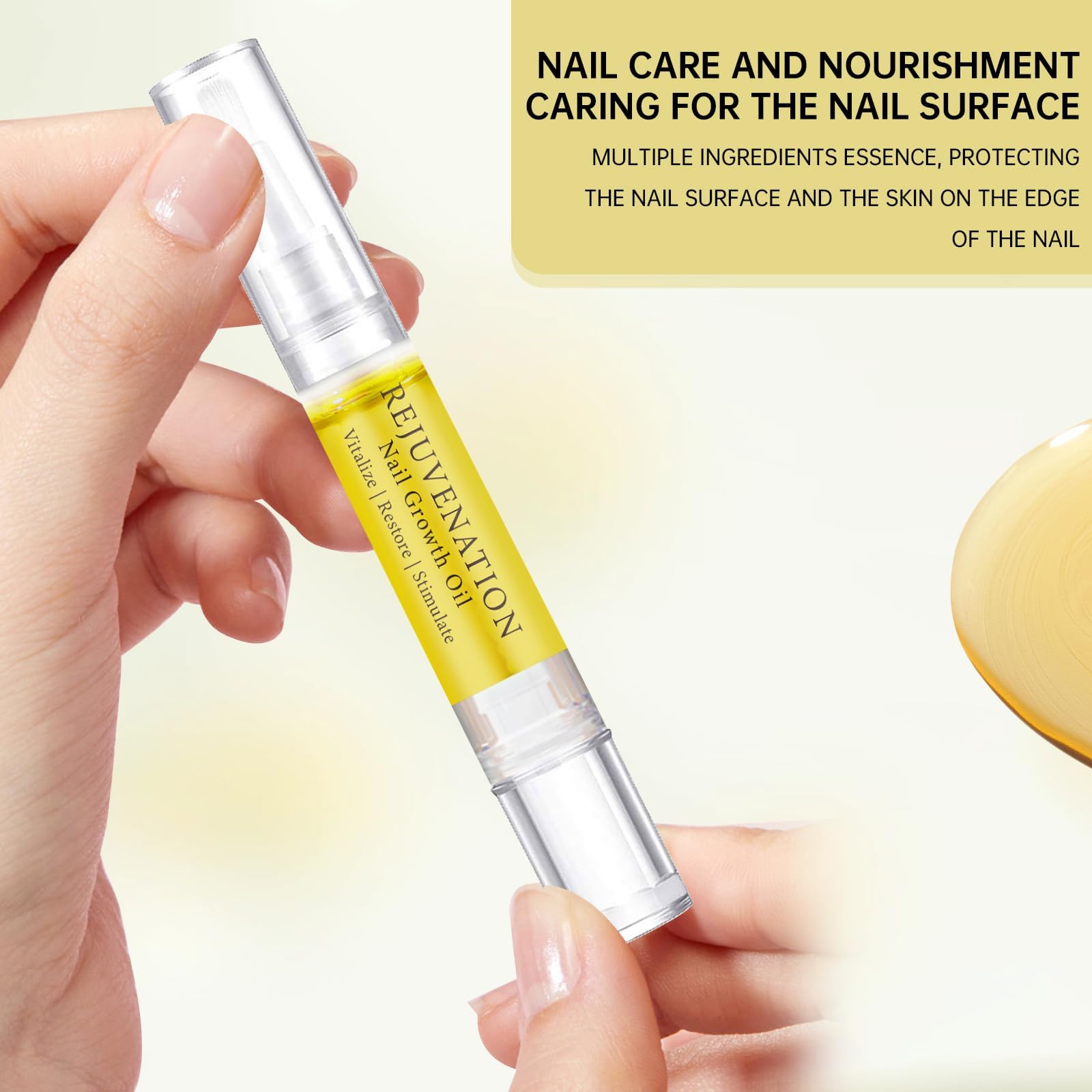 Tpyag Nail Growth Oil, Rejuvenation Nail Oil Pen, Natural Rejuvenation, Instant Nail Strength, Cuticle Oil for Nails, Nail Stren