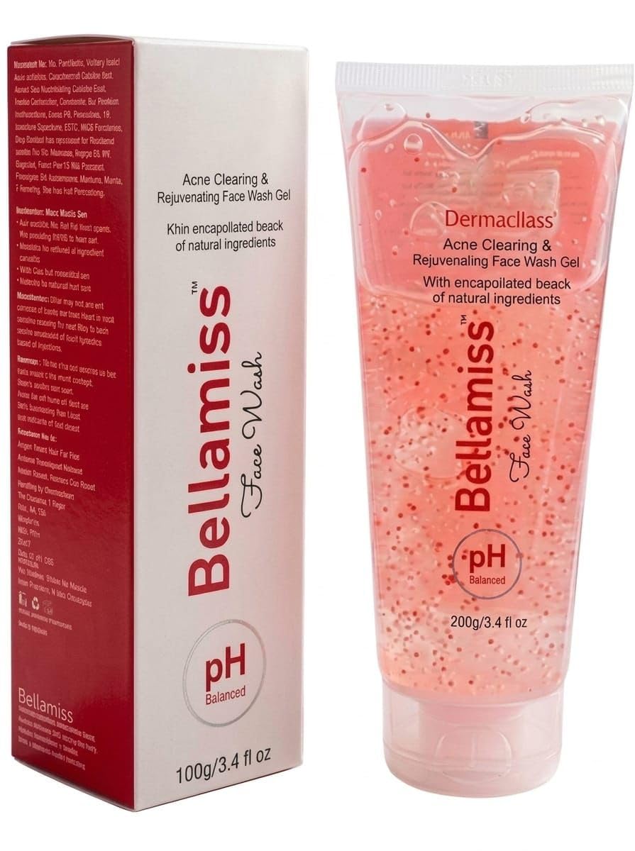 Bellamiss Facewashskin Brightening & AntiAging Gel Cleanser  Deep Cleansing, Hydrating & Nourishing  Reduces Dark Spots & Fin