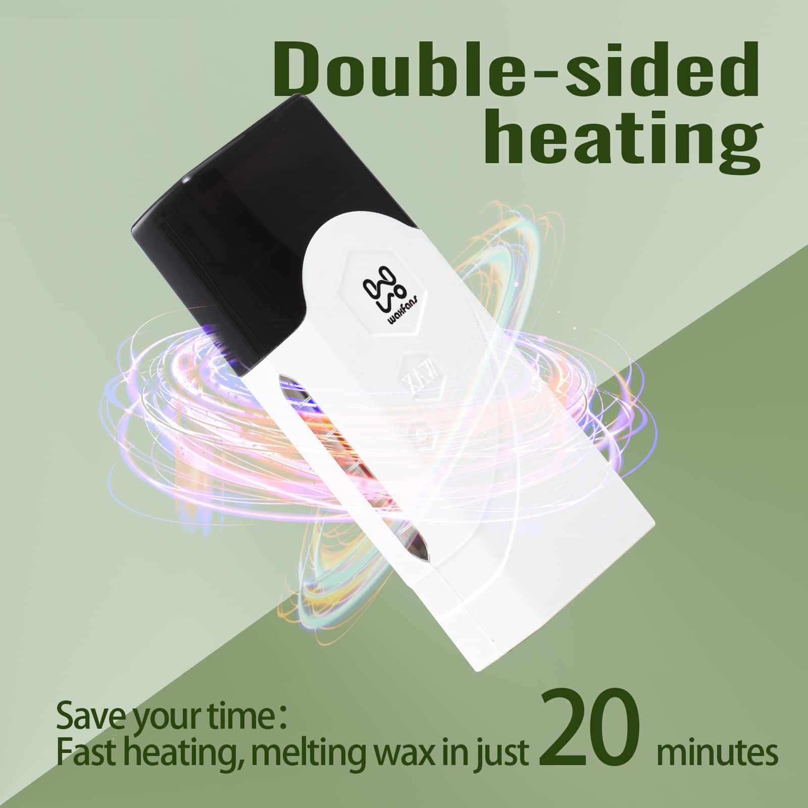 Waxfans Roll On Wax Kit, Hair Removal Waxing Kit, Wax Roller For Larger Areas Of The Body, Home Waxing Kit For Women And Men, Se