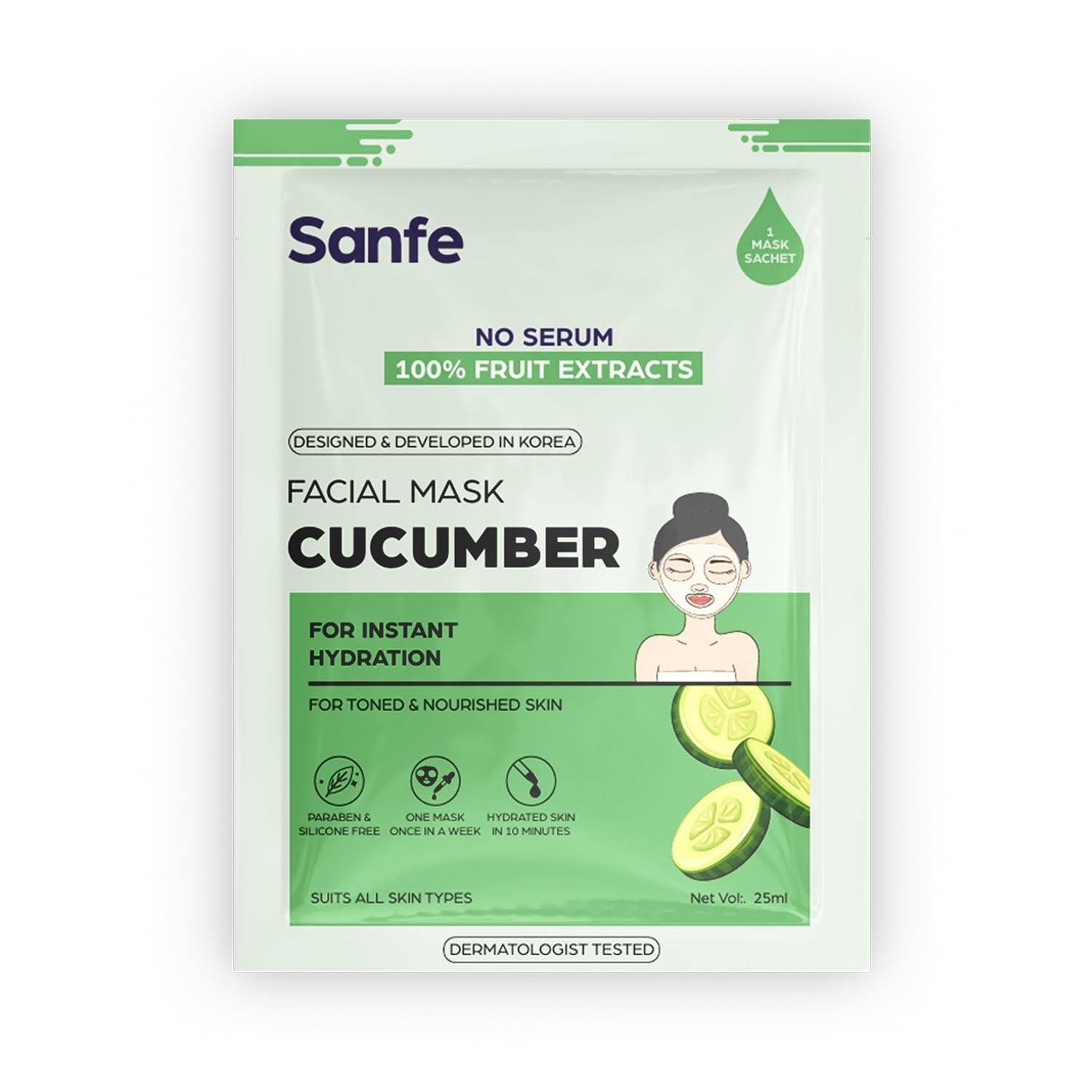 Sanfe Facial Mask 1pc, 25gm