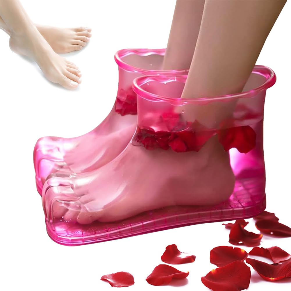 Massage Foot Bath Shoes Portable Massage Foot Bath Shoes Foot Spa Shoes Pedicure Pvc Pink Tall Foot Spa Shoes For Foot Massage F