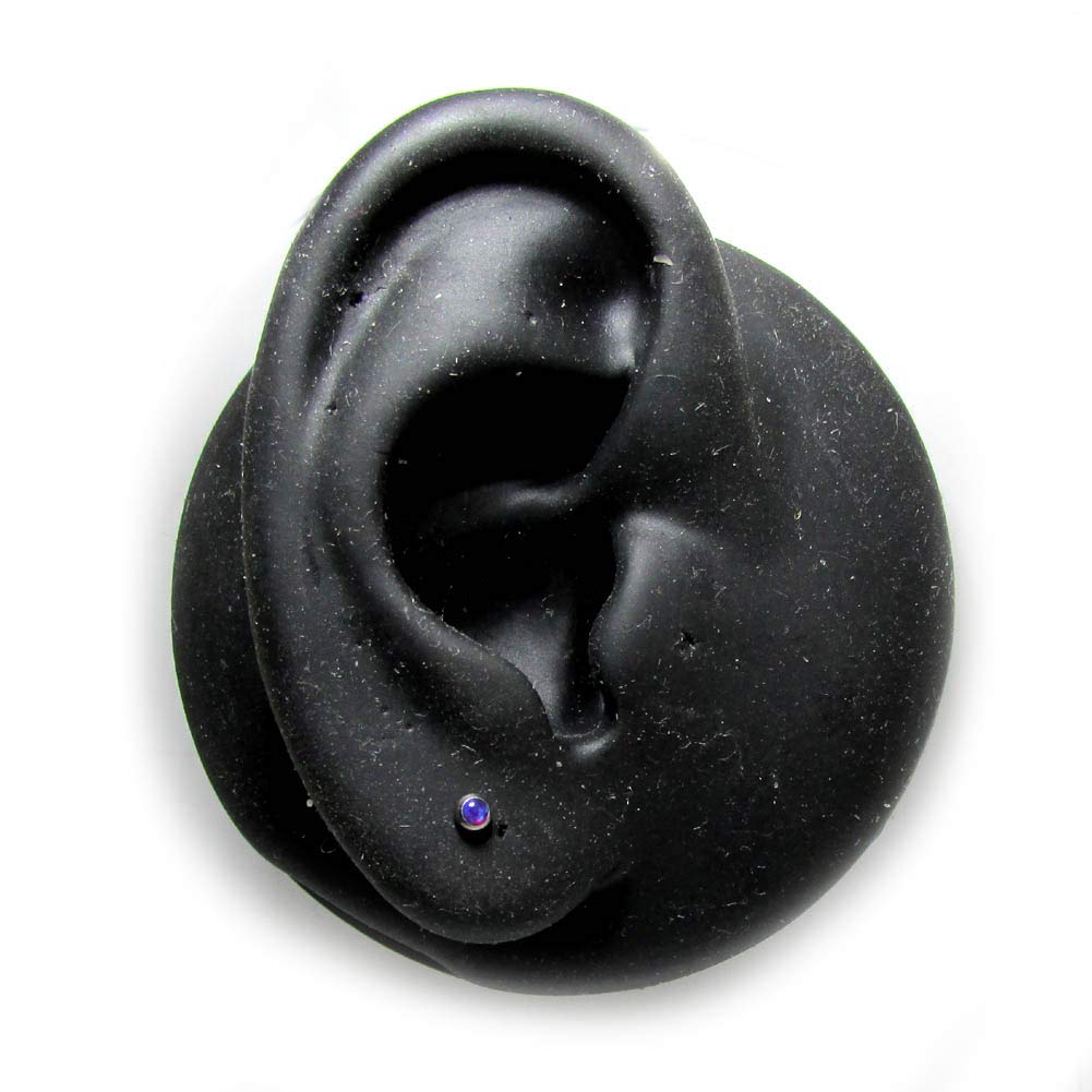 NewkeepsR 18ga G23 Titanium Press Fit Threadless Push Pop In 2.5mm Sleepy-lavender Opal Top Labret Lip Monroe Backing for Nose S