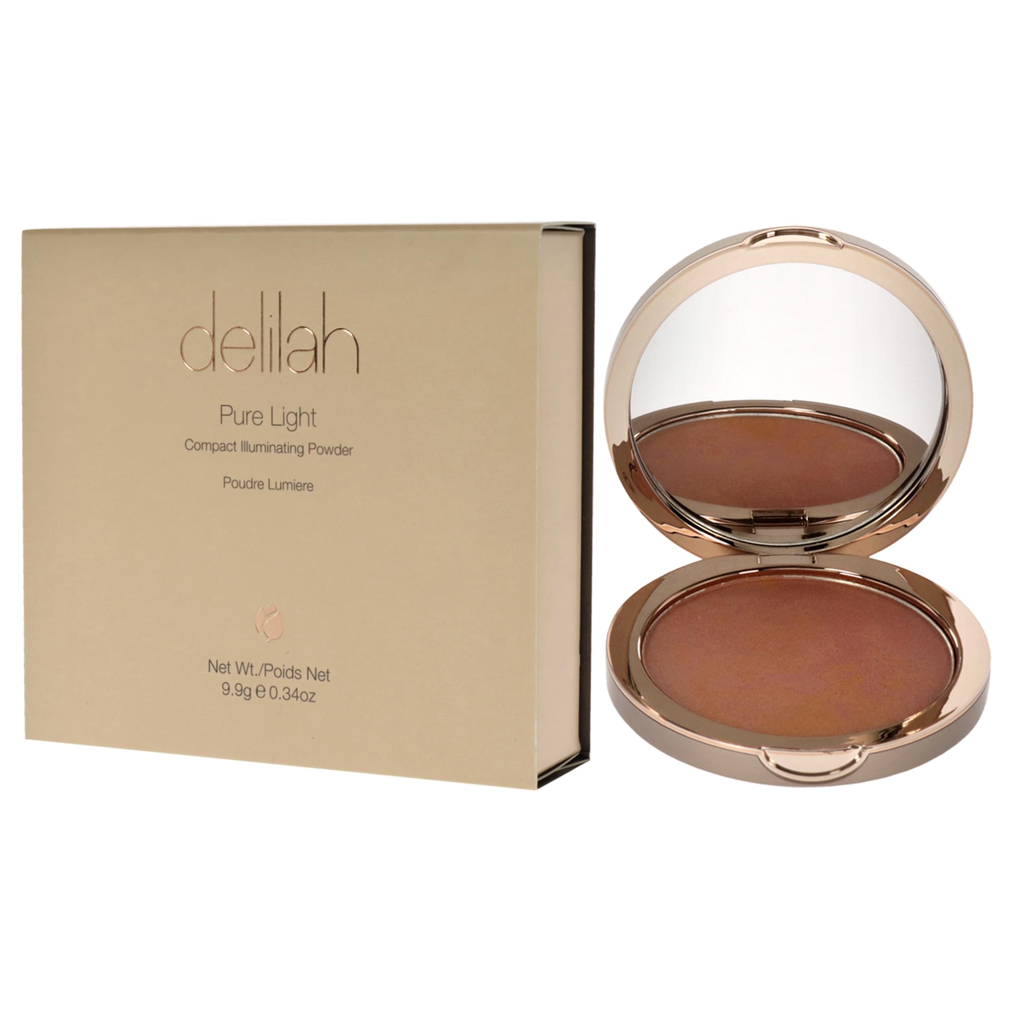 Delilah - Pure Light Compact Illuminating Powder - Lustre - Lightweight, Long Lasting, Loose Setting Powder Face Makeup For Brig