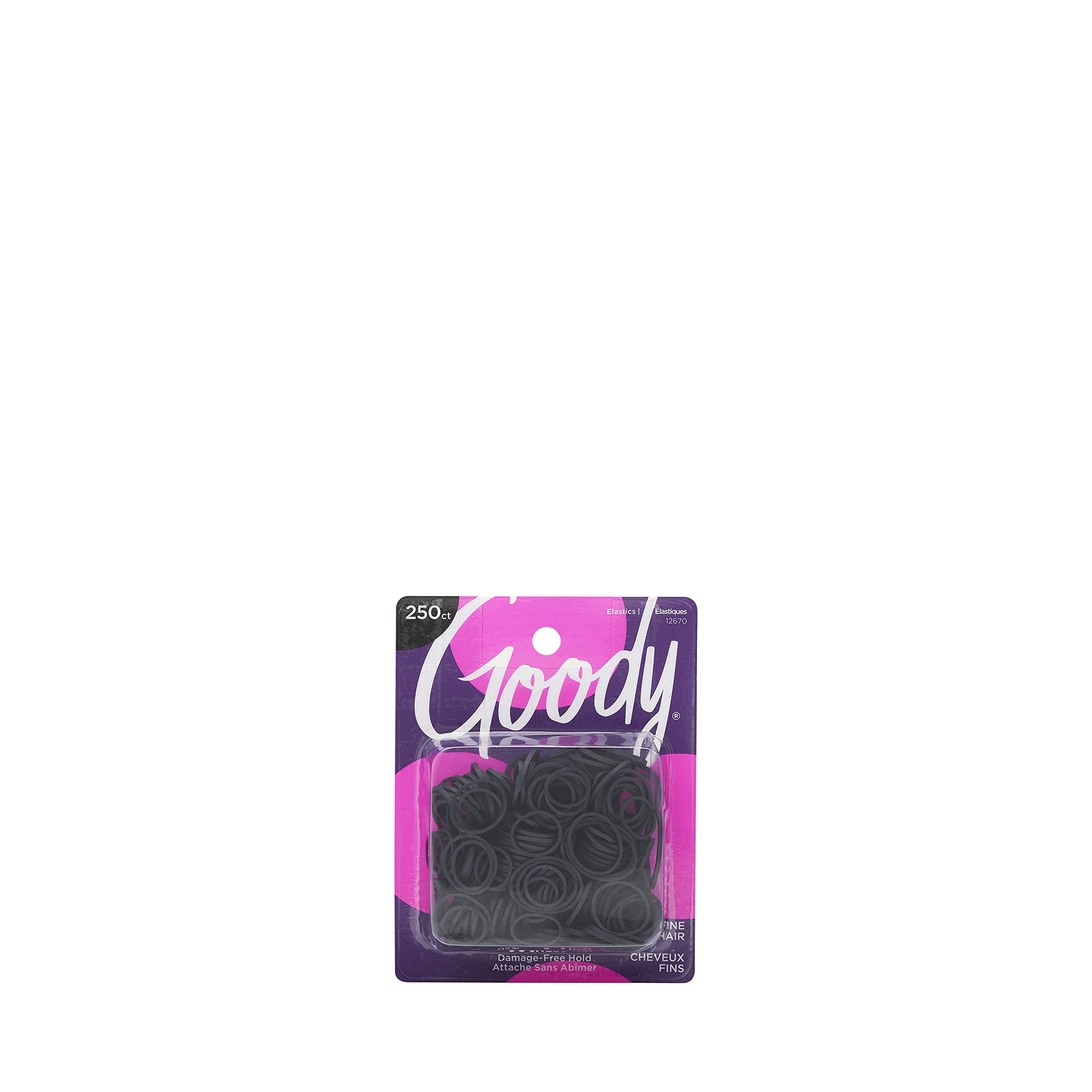 Goody Classics Rubberband, Black, 250-Count