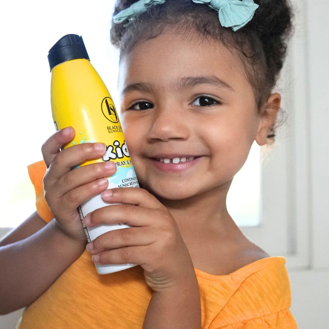 Black Girl Sunscreen Kids SPF 50 Sunscreen Spray N Play,Vegan & Water-Resistant,Will not Leave White Residue,Dry touch finish,No