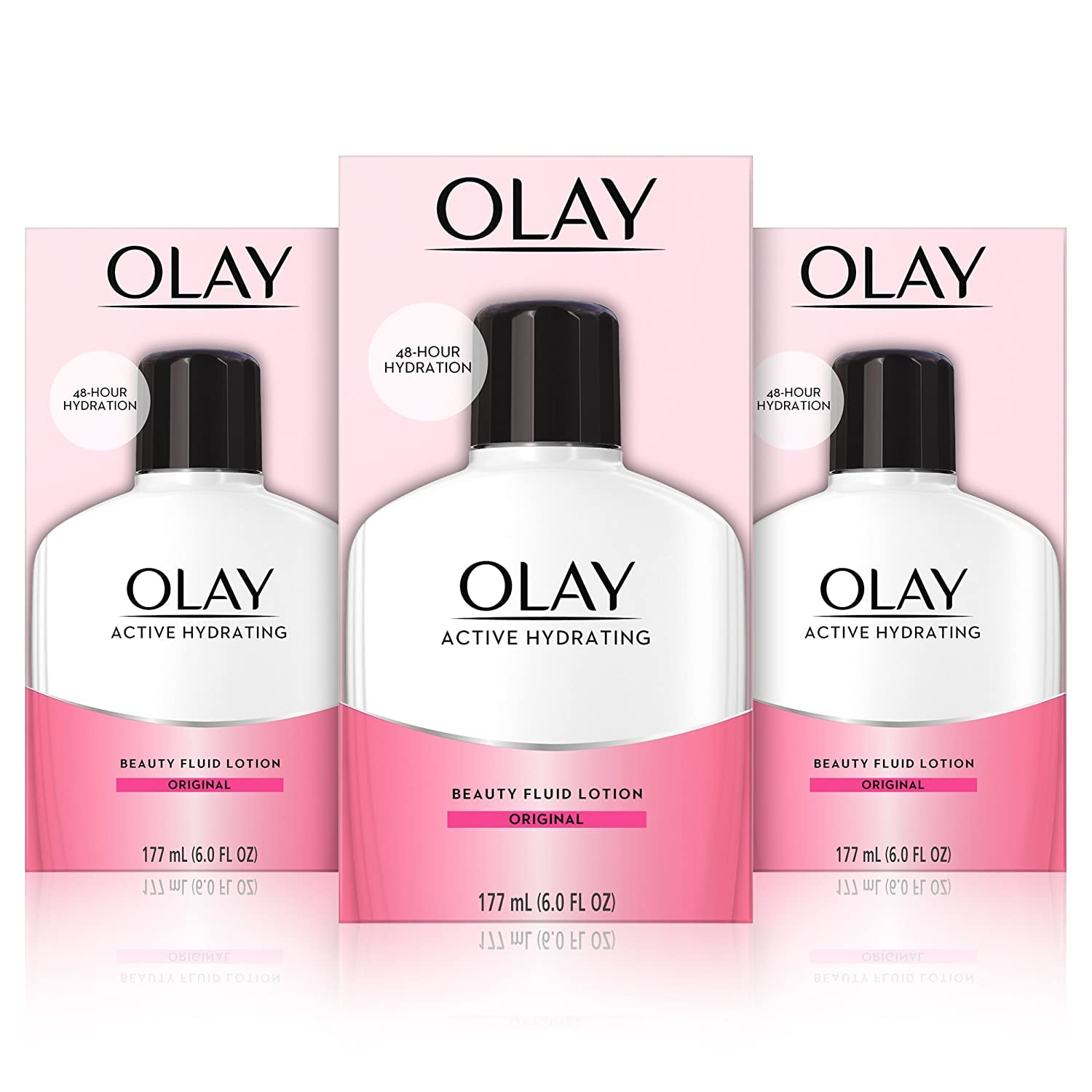 OLAY Active Hydrating Beauty Fluid Original 6 oz (Pack of 3)