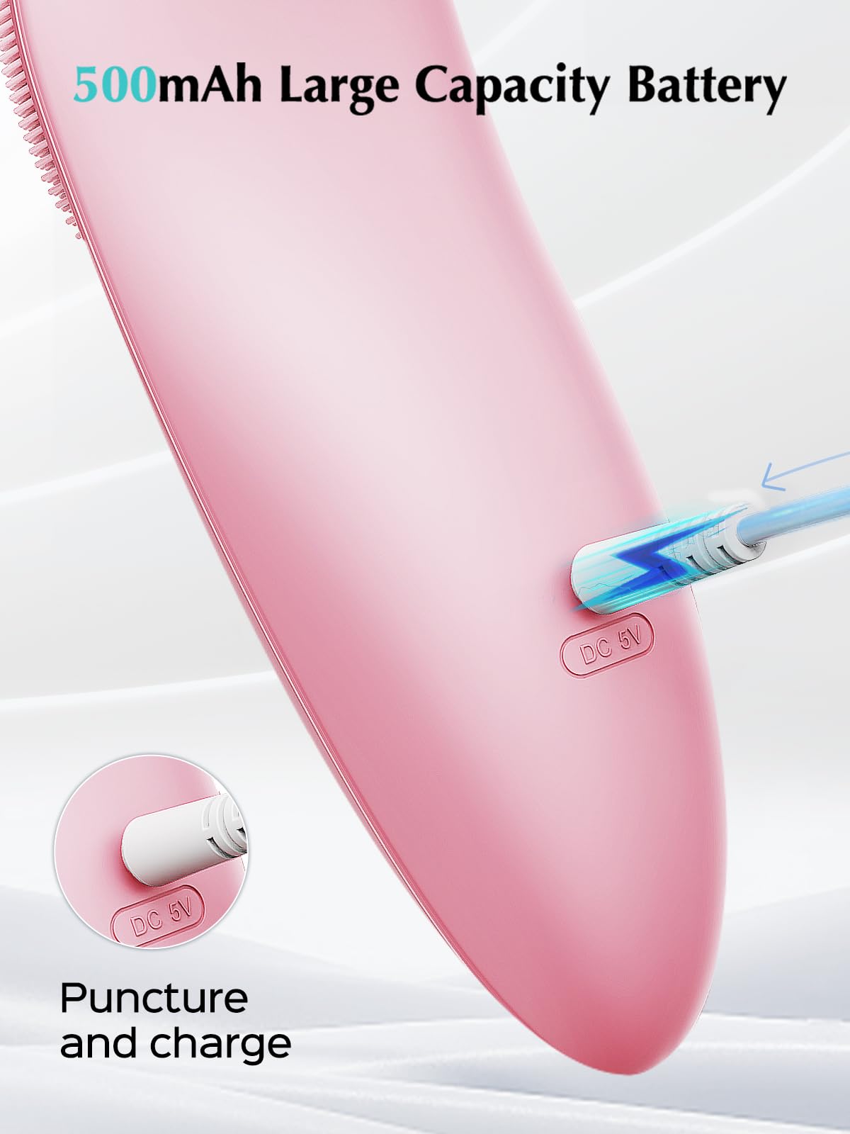 Coslus Facial Cleansing Brush Silicone Face Scrubber: Waterproof Rechargeable Face Wash Brush, 4 Cleansing Modes, Electric Face