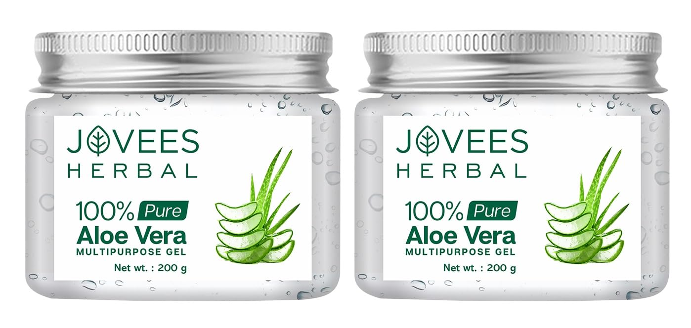 Jovees Herbal 100% Pure Aloe Vera Multipurpose Gel | For Face, Skin & Hair | For Hydrates | Even Skin Tone For Men & Women | 200