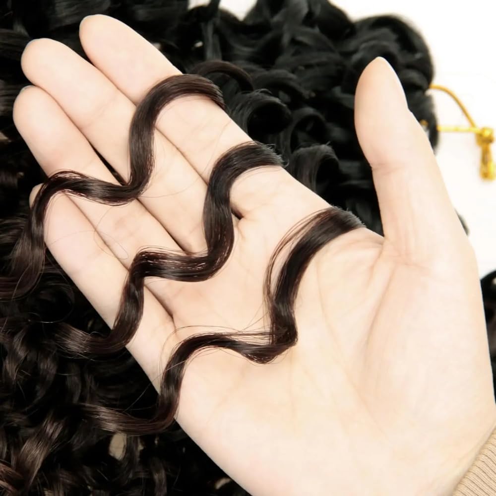Deep Wave Bulk Human Hair for Braiding Human Braids Hair 100g/Pack (2 Bundles) Hair Extensions14 Inch No Weft for Micro Braiding