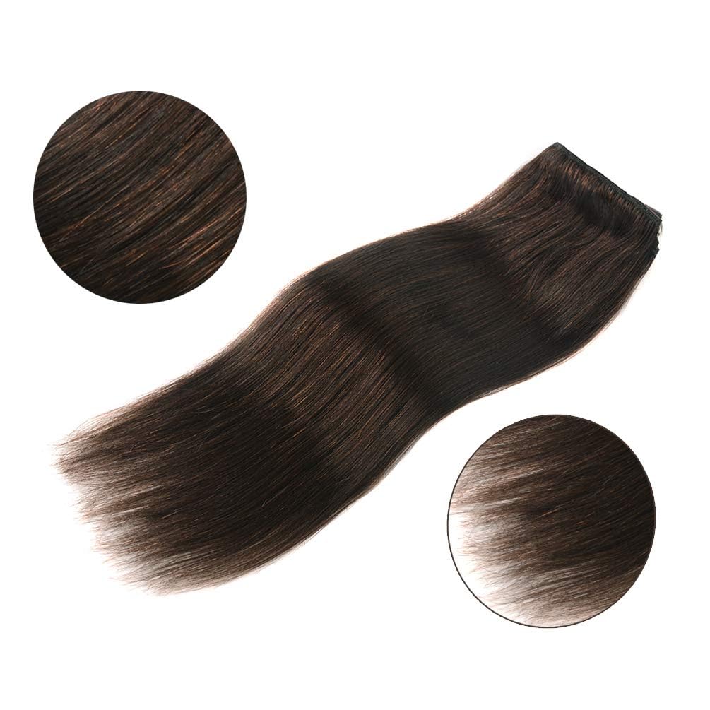 5 Pieces 22'' Remy Clip In Hair Extensions Human Hair Dark Brown - Beauty Silky Straight Long Thick Real Hair Extensions For Wom